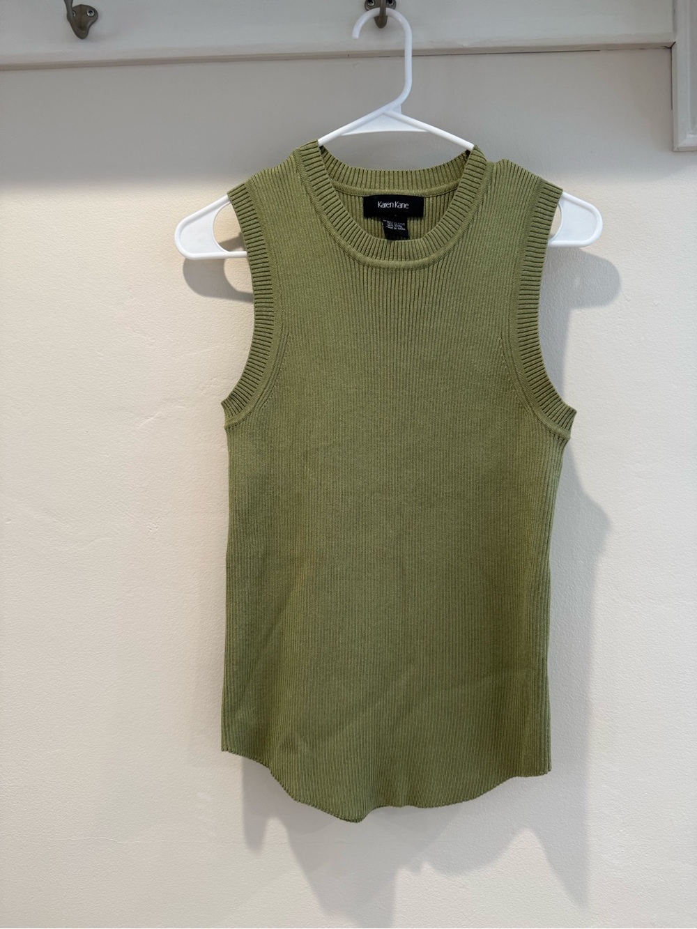 Karen Kane Olive Ribbed Sleeveless Knit Tank